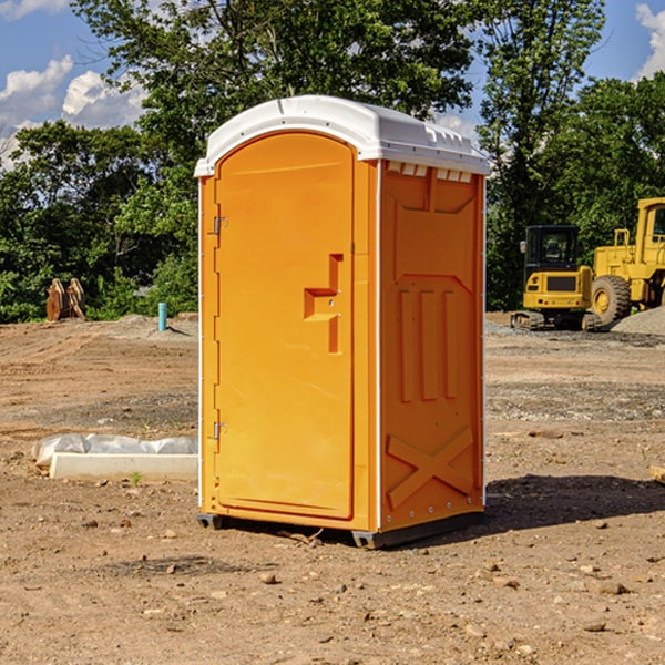 how often are the portable toilets cleaned and serviced during a rental period in Little Canada